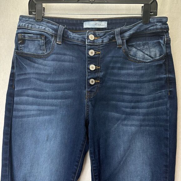 Kancan Jeans Womens 15 31 Kitson High Rise Ankle Skinny Blue Denim Distressed - Picture 3 of 13
